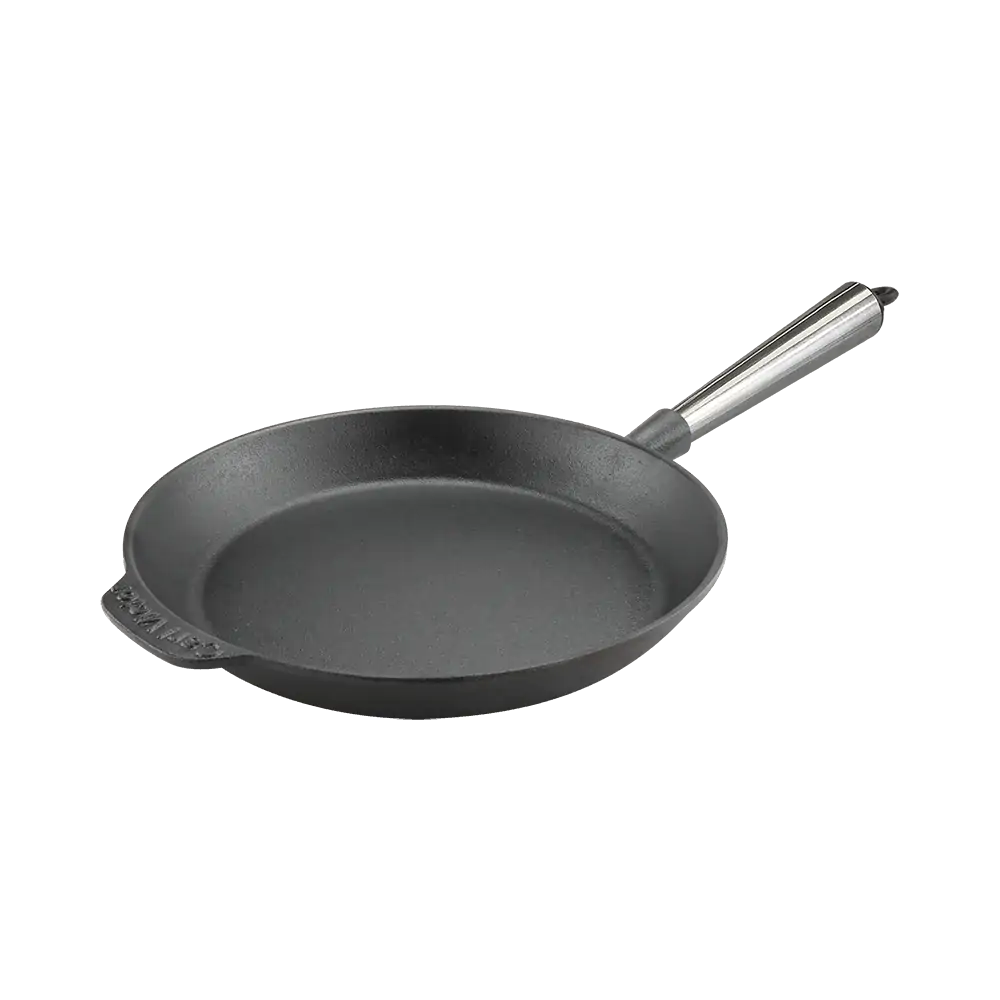 Cast Iron Frying Pan 24cm Stainless Steel Handle