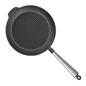 Cast Iron Grill Pan 28 cm Stainless Steel Handle